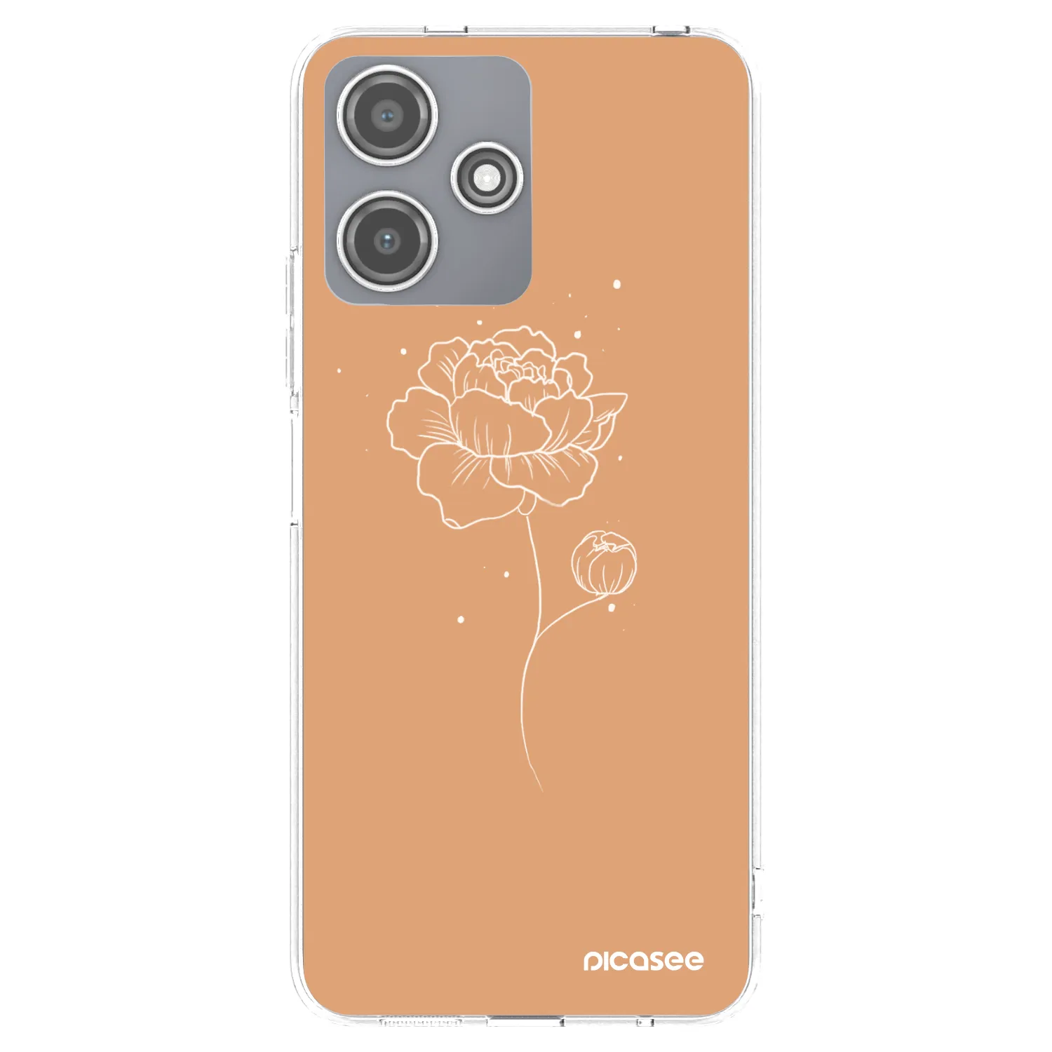 Picasee husă transparentă din silicon pentru Xiaomi Redmi 12 5G - Peonies