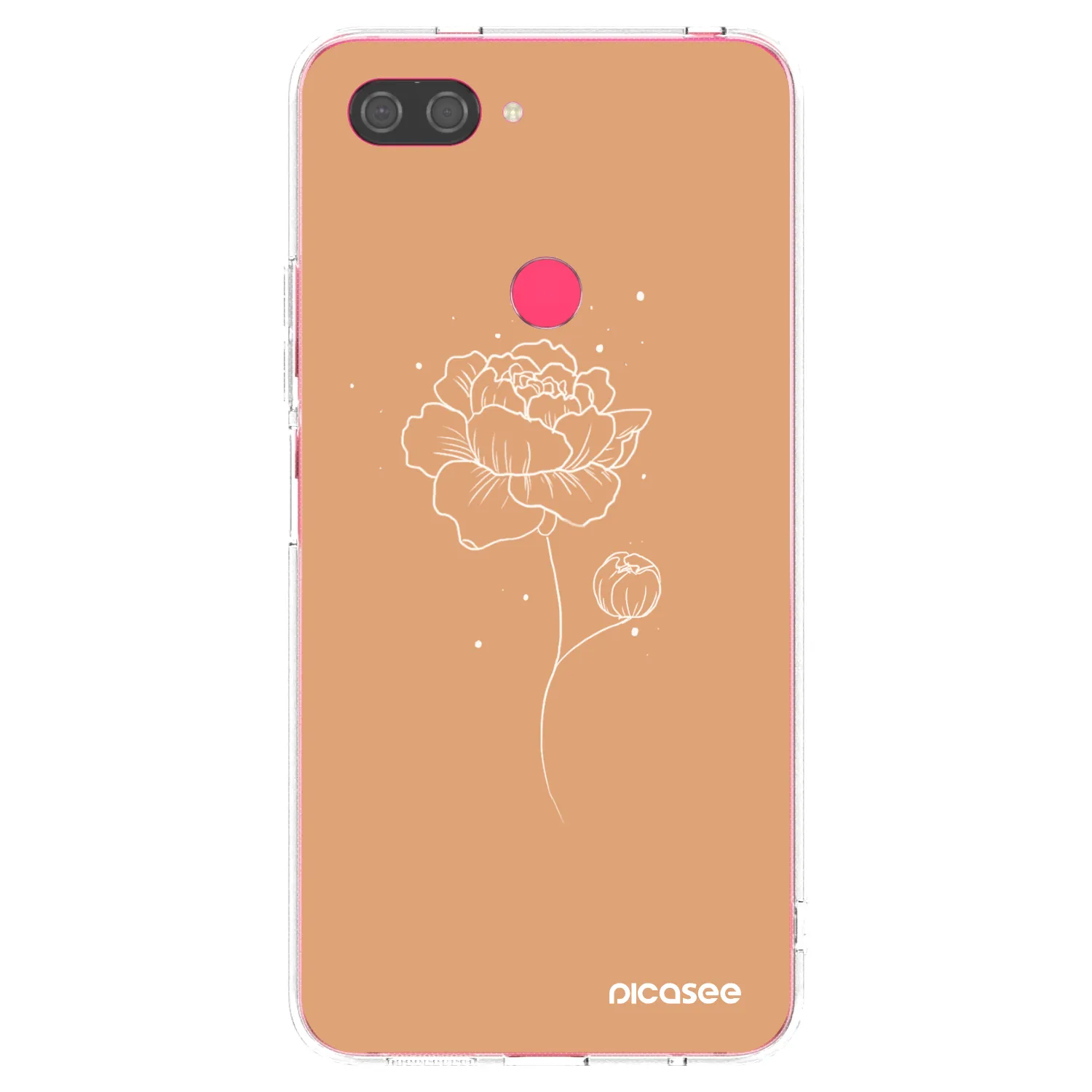 Picasee husă transparentă din silicon pentru Xiaomi Mi 8 Lite - Peonies