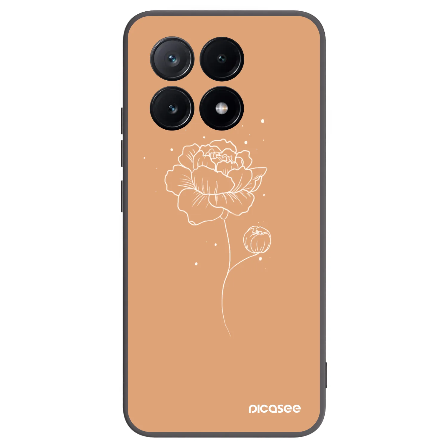 Picasee husă neagră din silicon pentru Xiaomi Poco X6 Pro - Peonies