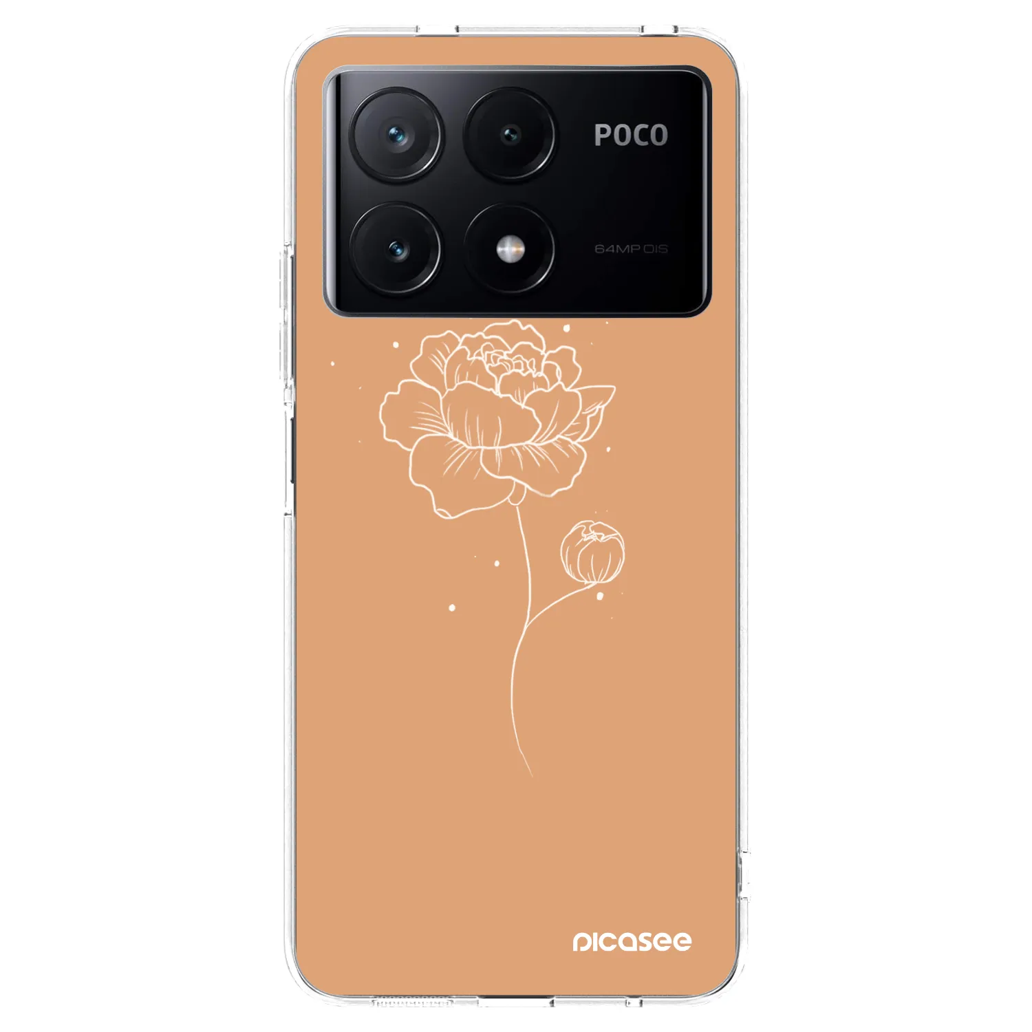 Picasee husă transparentă din silicon pentru Xiaomi Poco X6 Pro - Peonies