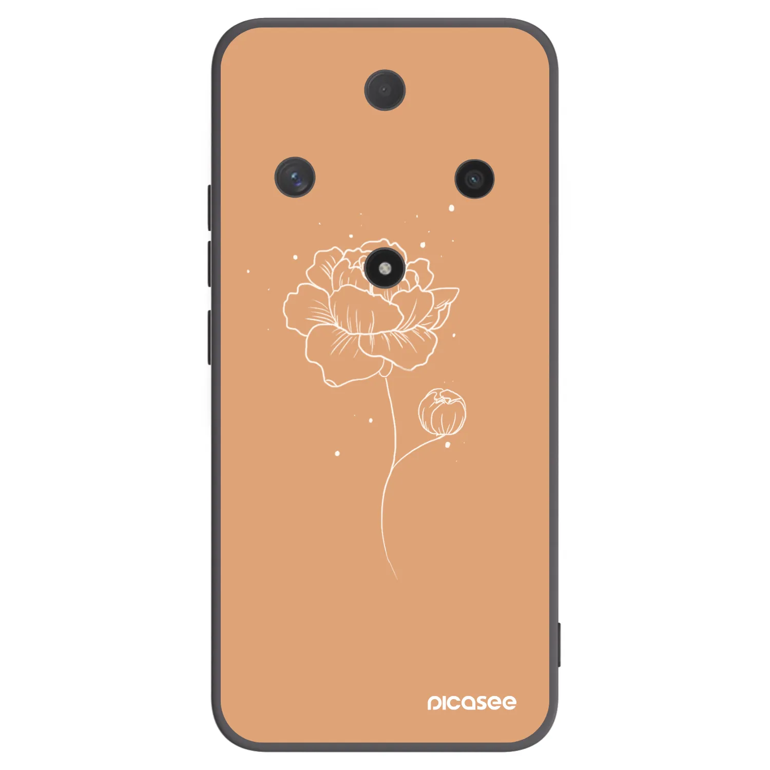 Picasee husă neagră din silicon pentru Honor Magic6 Lite 5G - Peonies