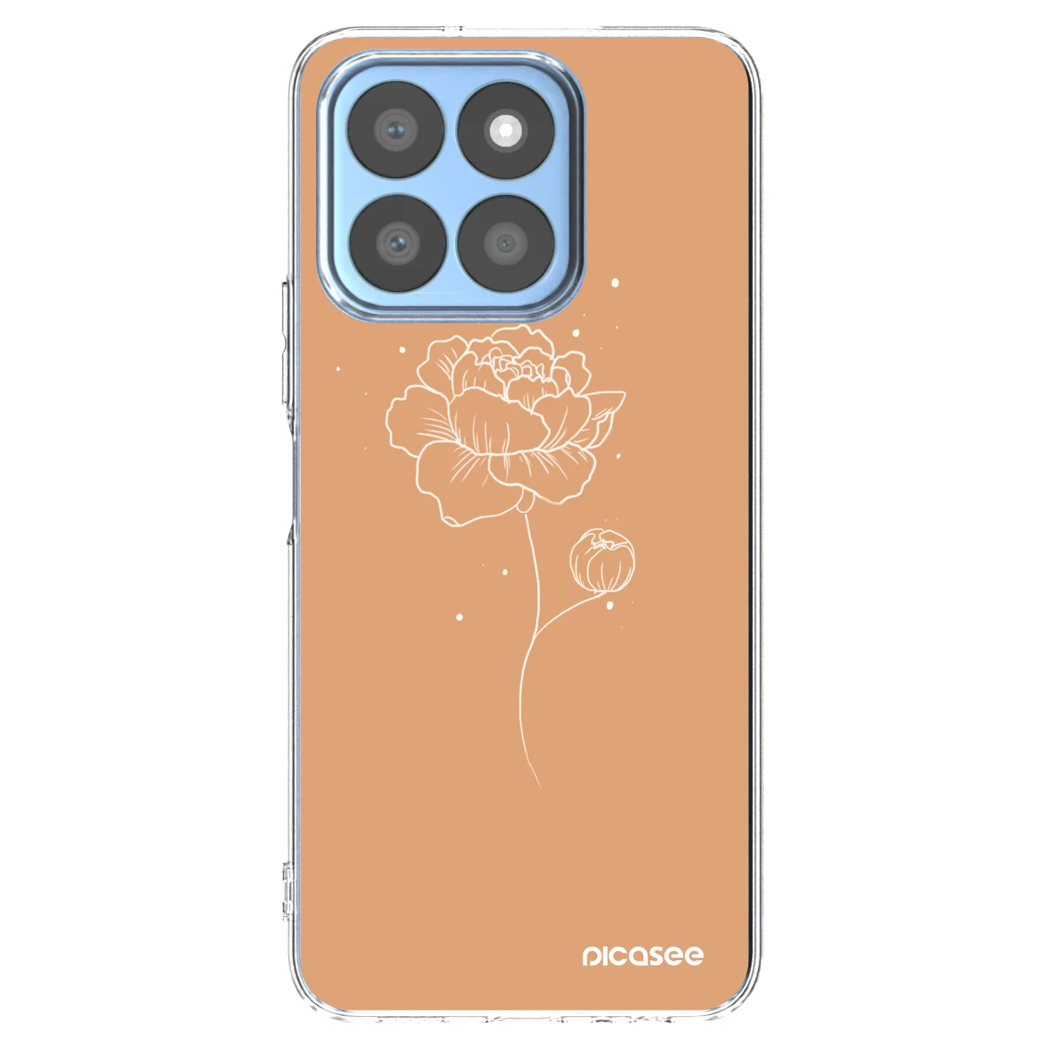 Picasee husă transparentă din silicon pentru Honor X8b - Peonies