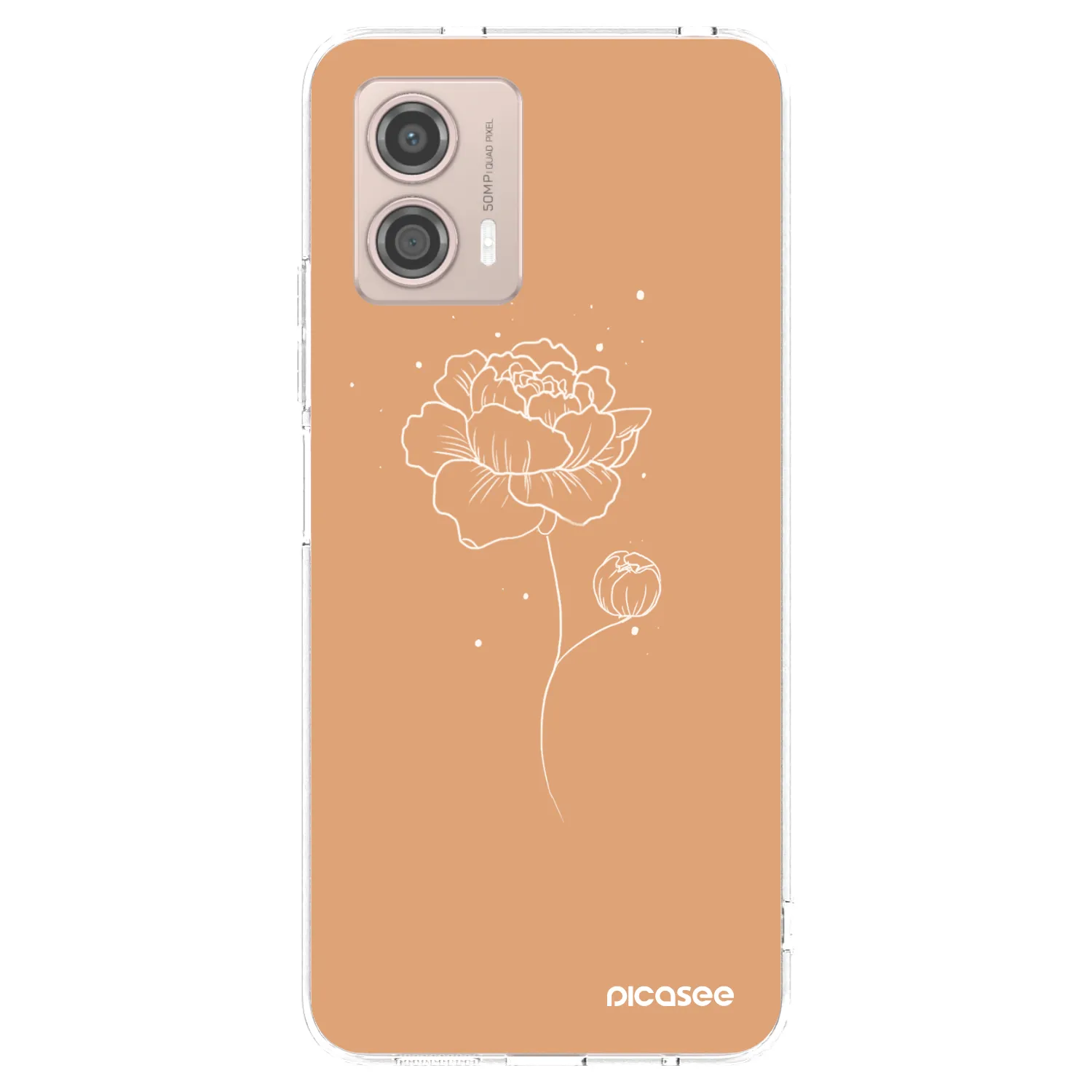 Picasee husă transparentă din silicon pentru Motorola Moto G53 5G - Peonies