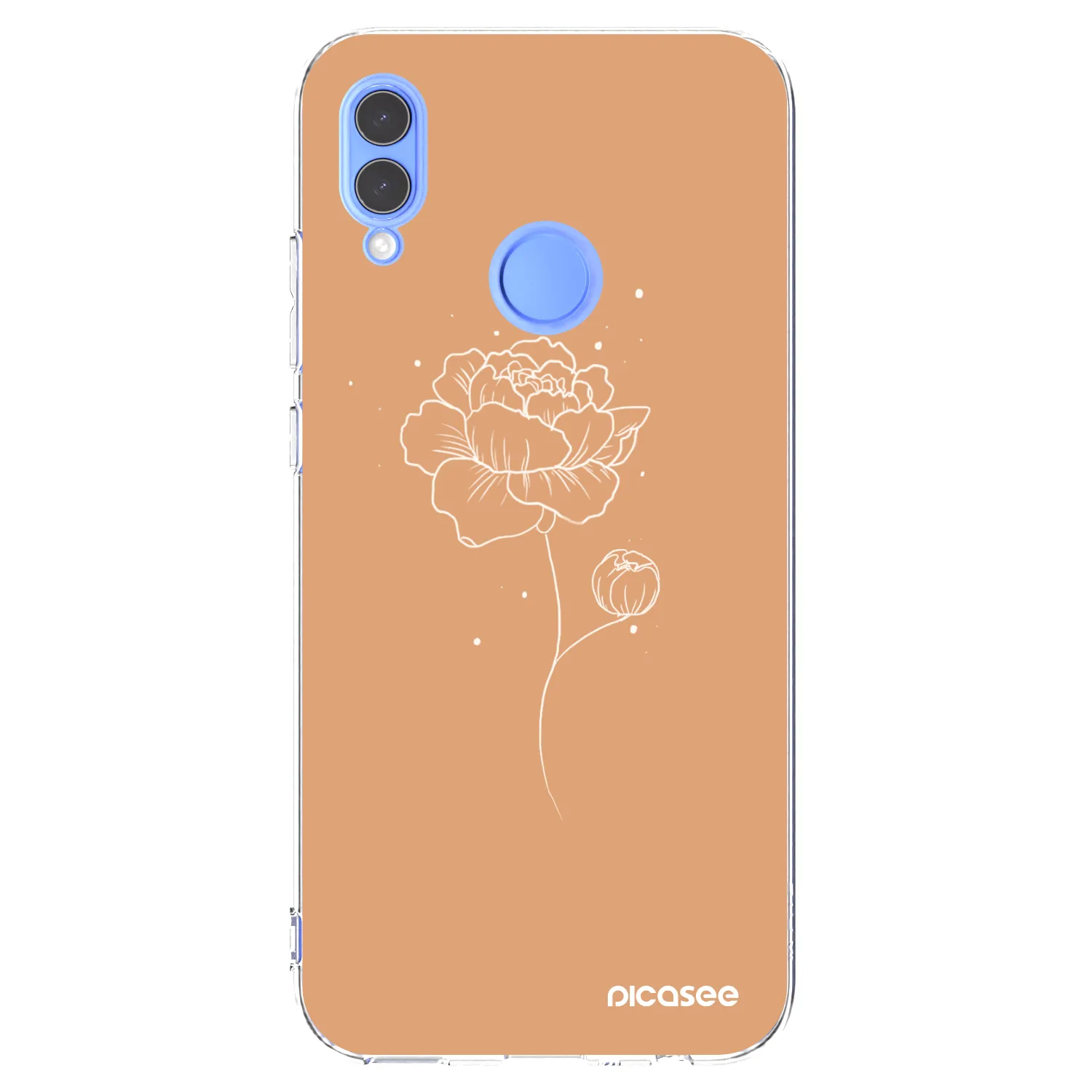Picasee husă transparentă din silicon pentru Honor 10 Lite - Peonies