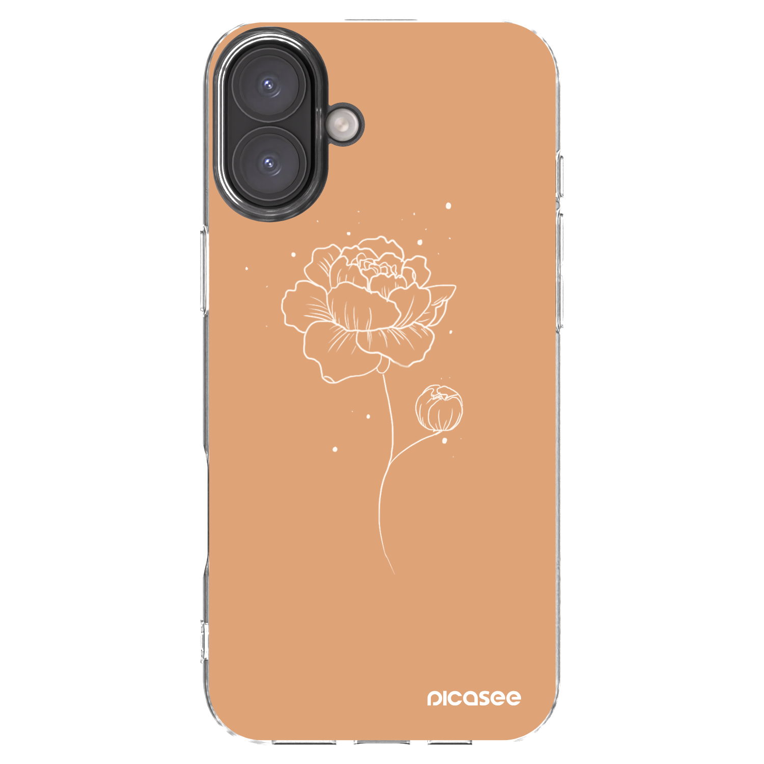 Picasee husă transparentă din silicon pentru Apple iPhone 16 Plus - Peonies
