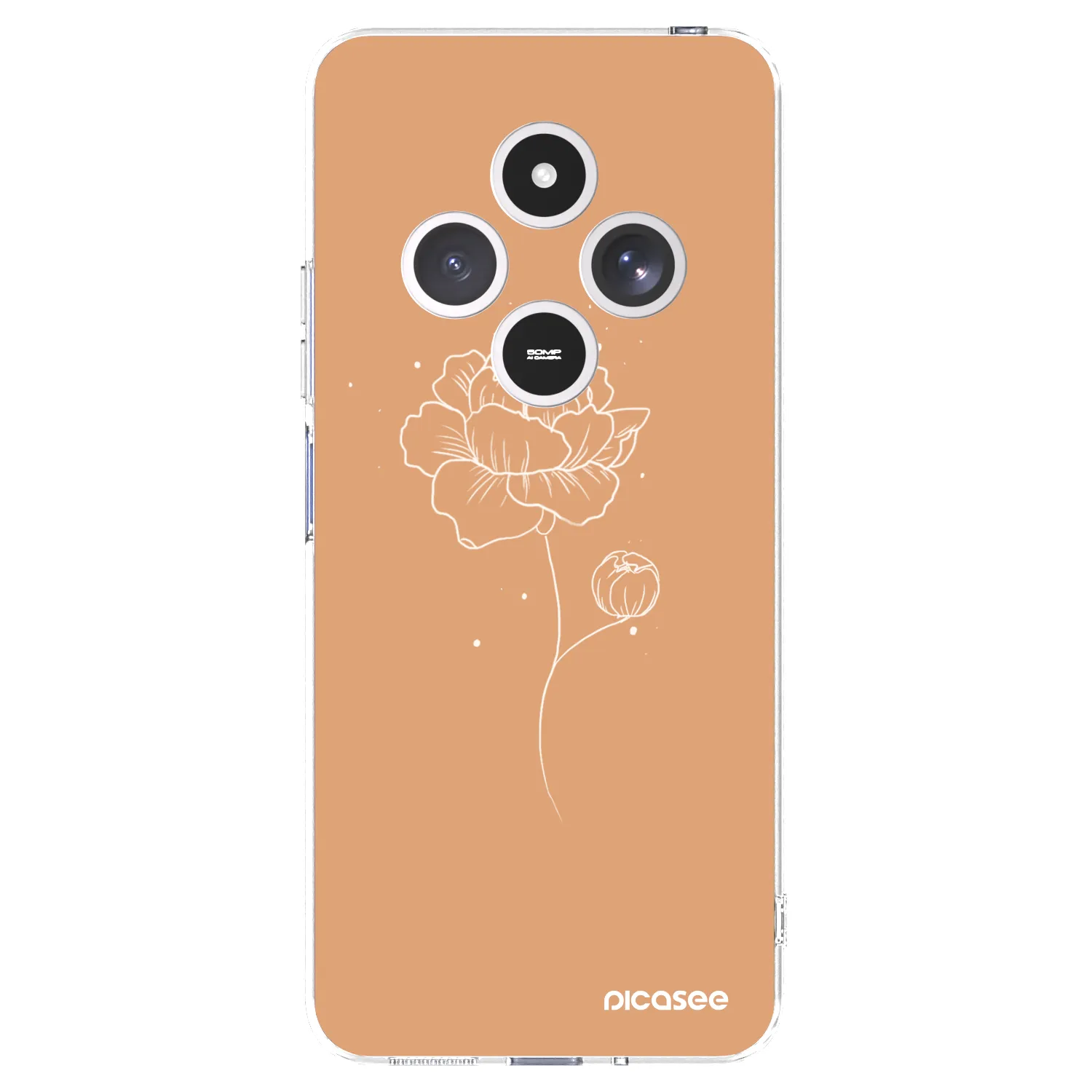 Picasee husă transparentă din silicon pentru Xiaomi Redmi 14C - Peonies