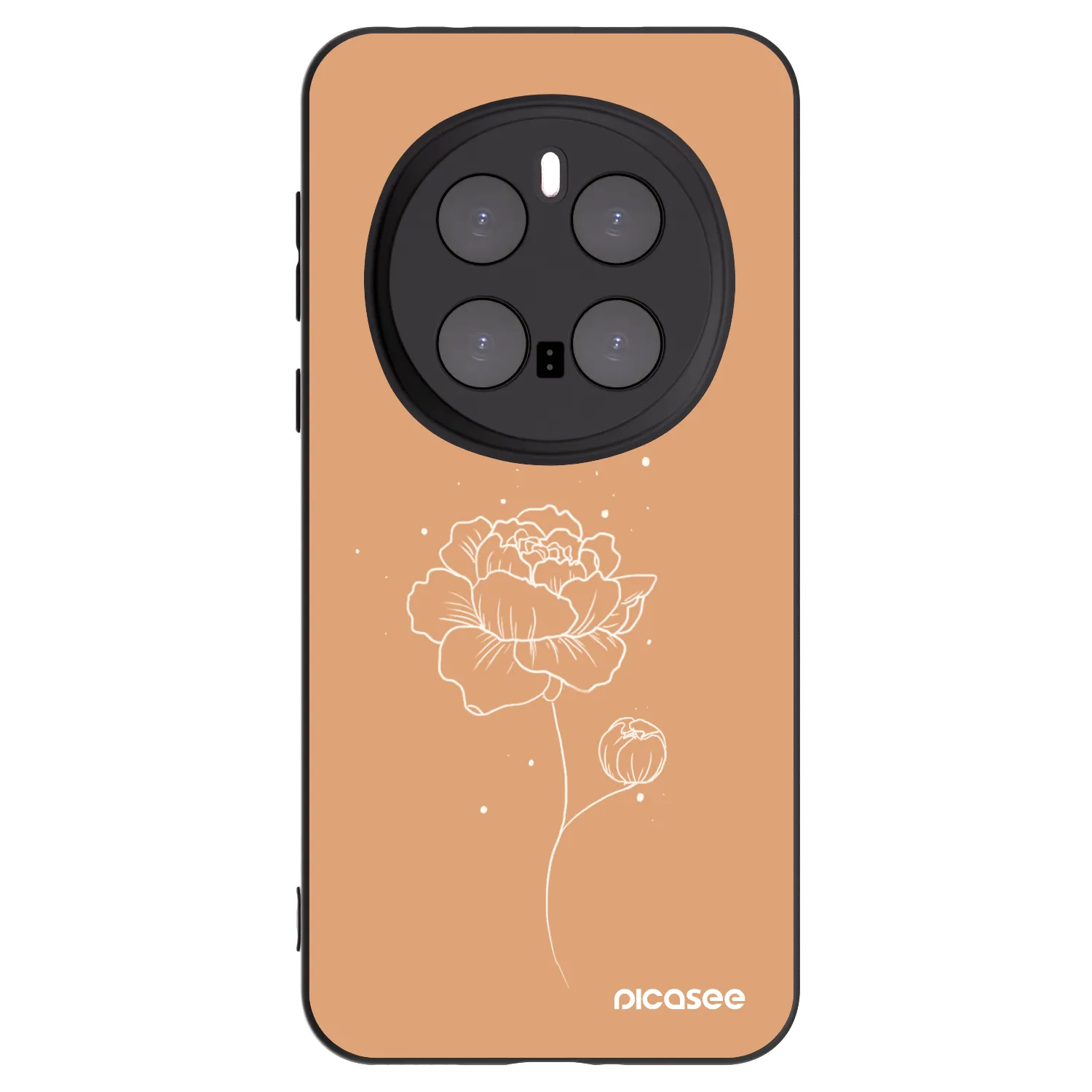 Picasee husă neagră din silicon pentru Honor Magic7 Pro 5G - Peonies