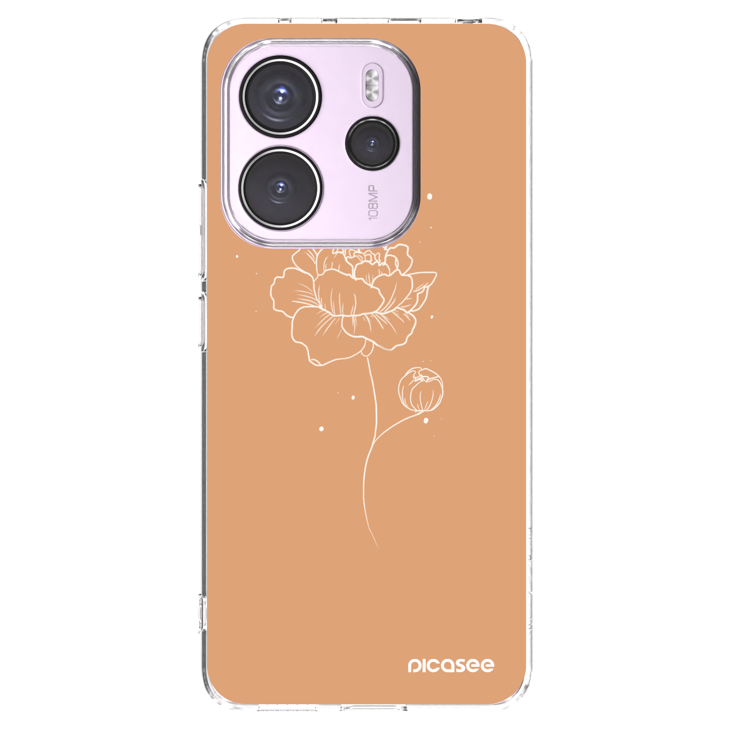 Picasee husă transparentă din silicon pentru Xiaomi Redmi Note 14 4G - Peonies