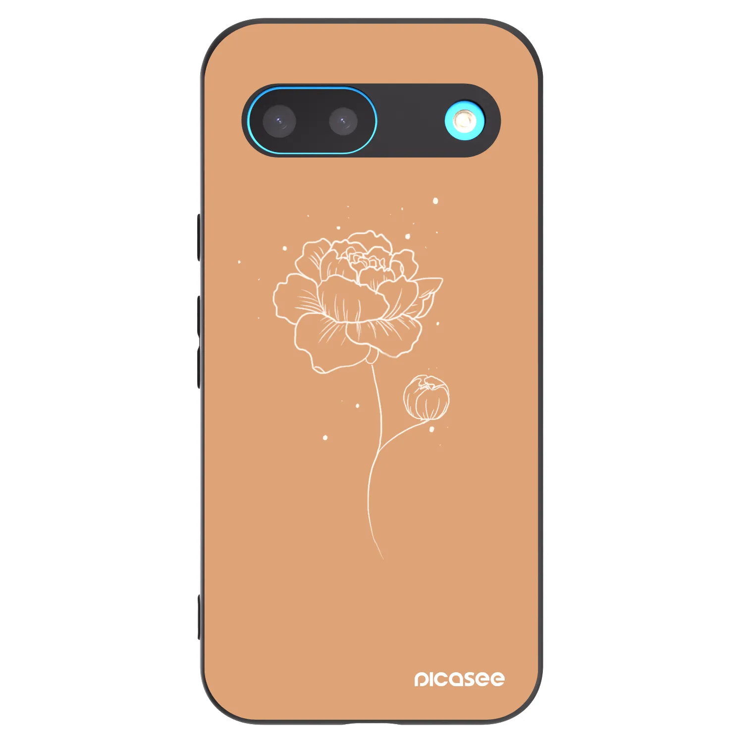 Picasee husă neagră din silicon pentru Google Pixel 8 - Peonies