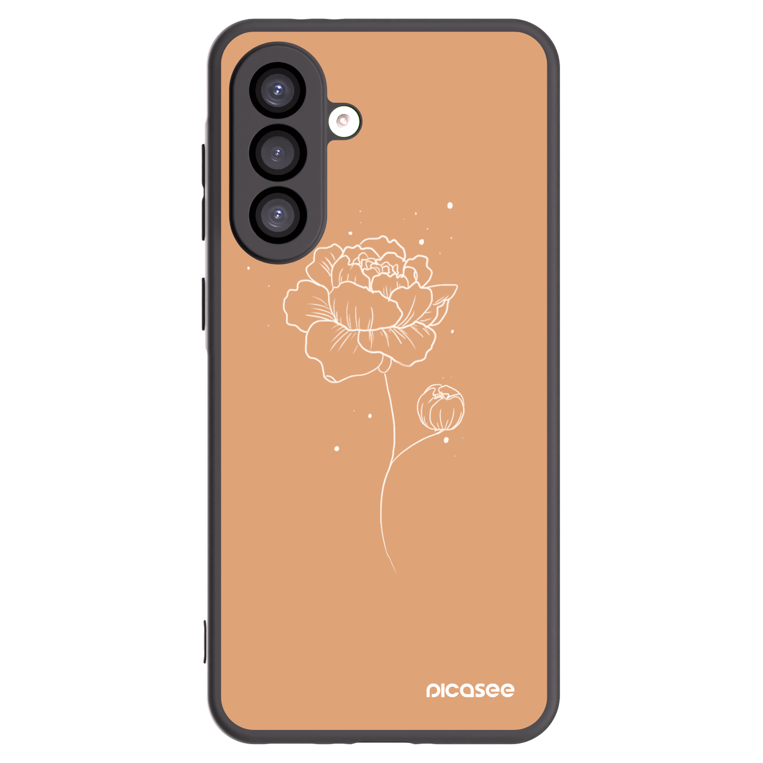 Picasee husă neagră din silicon pentru Samsung Galaxy A26 5G A266B - Peonies