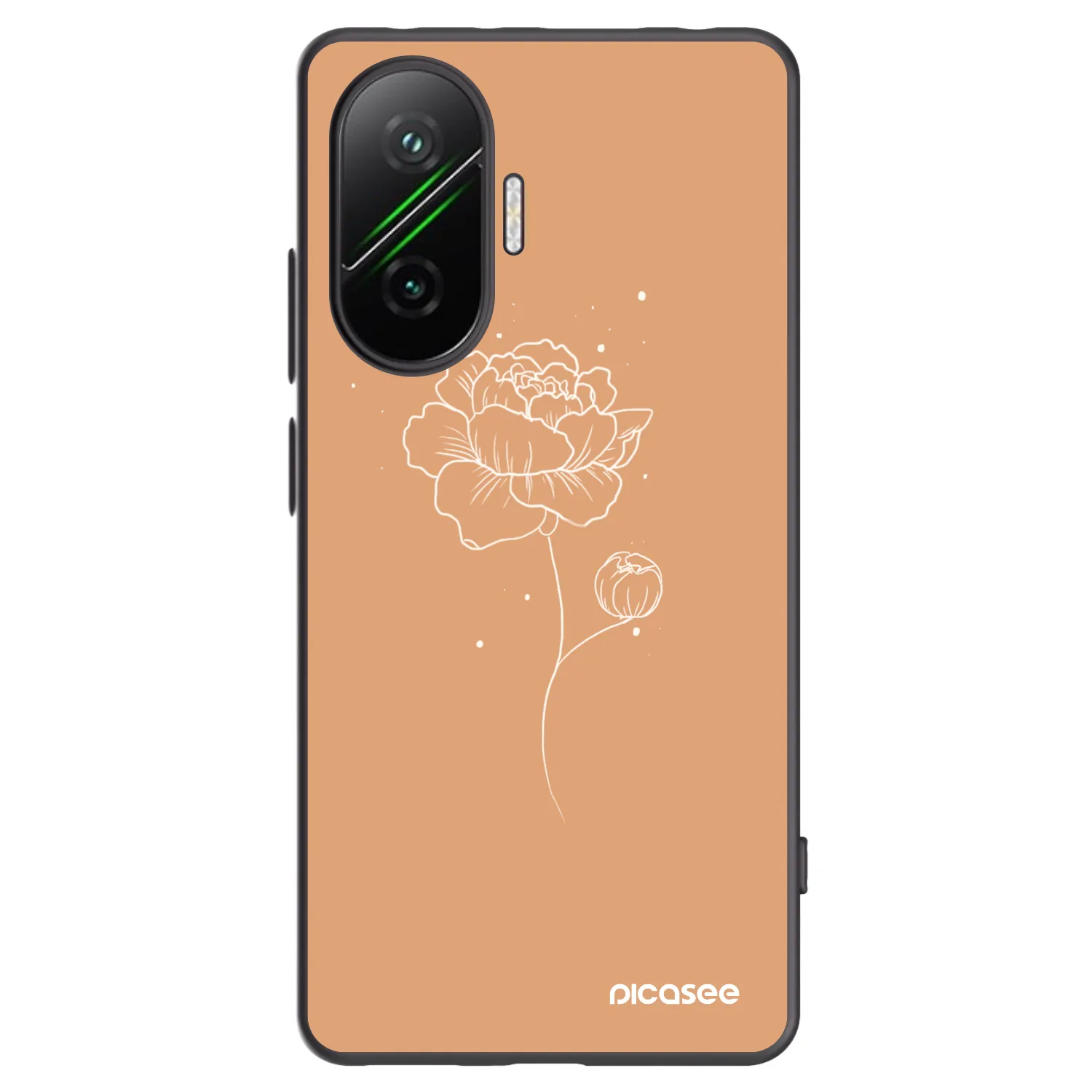 Picasee husă neagră din silicon pentru Xiaomi Poco F7 5G - Peonies