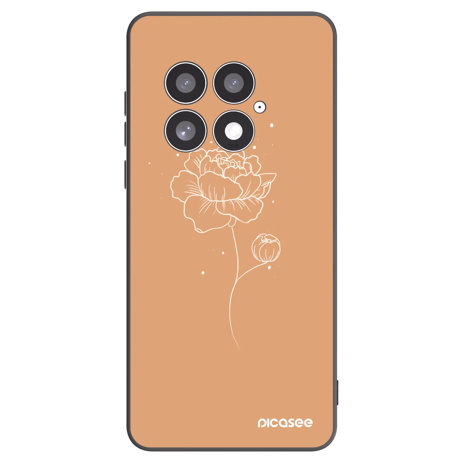 Picasee husă neagră din silicon pentru OnePlus 13 5G - Peonies