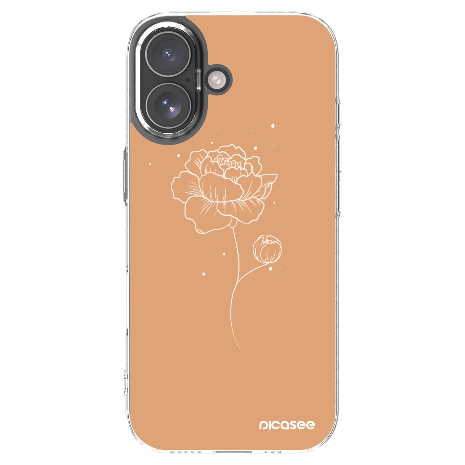 Picasee husă transparentă din silicon pentru Apple iPhone 17 - Peonies