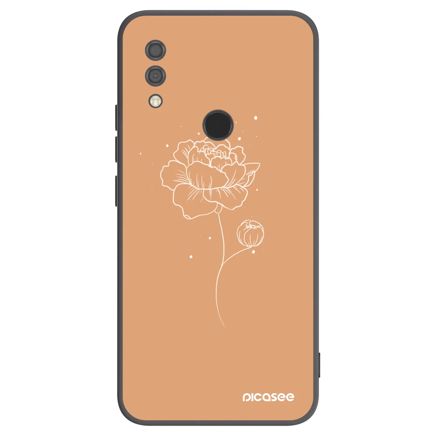 Picasee husă neagră din silicon pentru Xiaomi Redmi 7 - Peonies