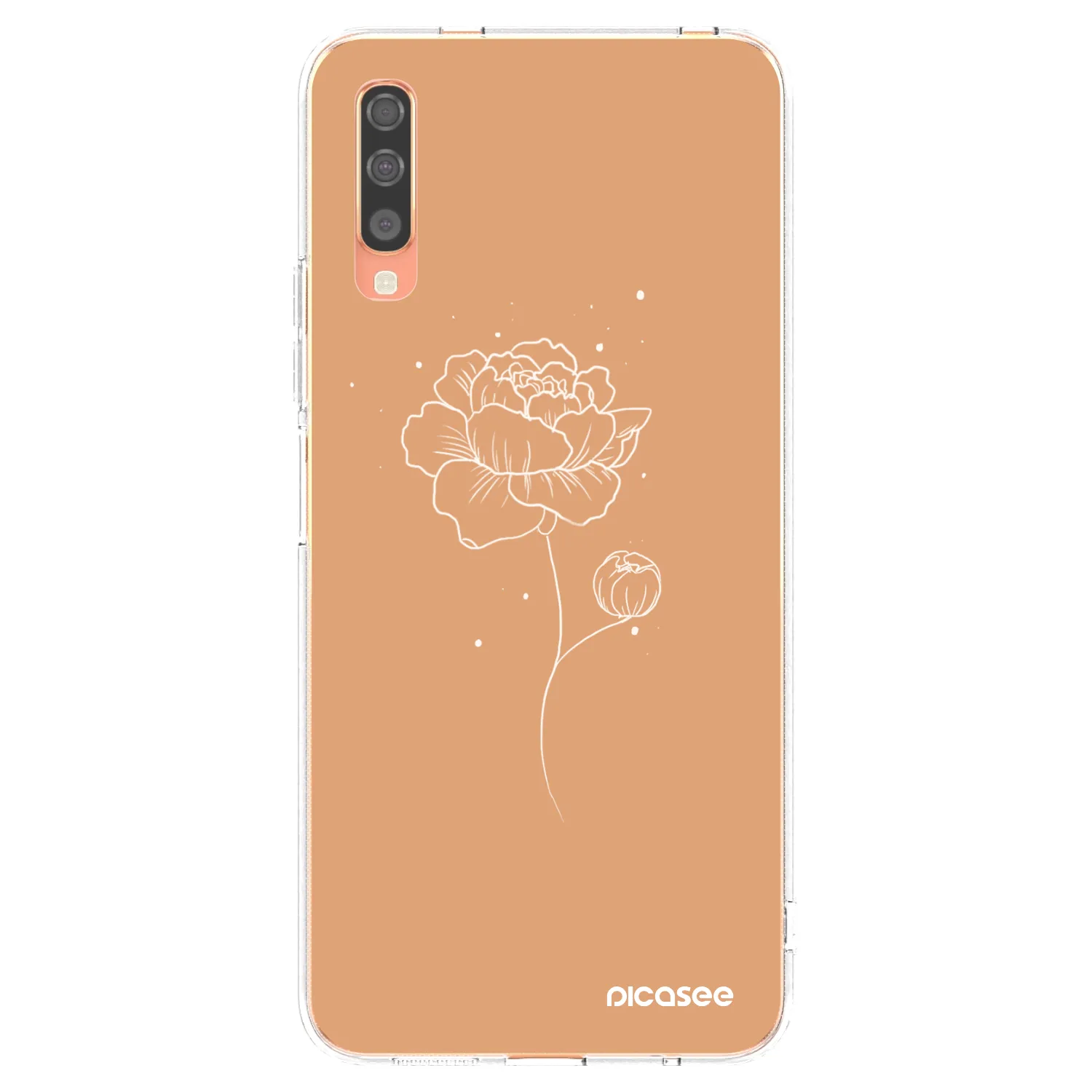 Picasee husă transparentă din silicon pentru Samsung Galaxy A70 A705F - Peonies