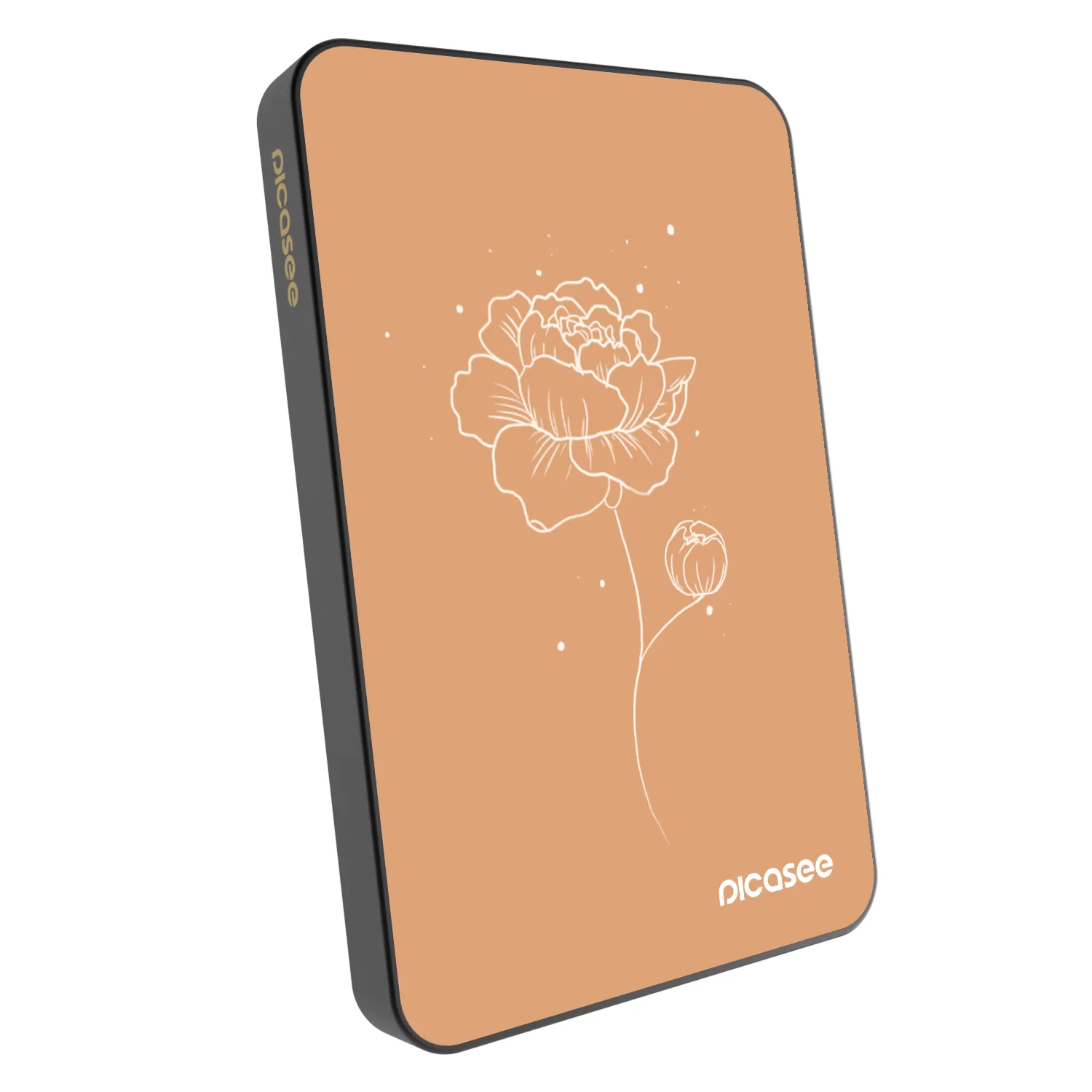 Picasee Powerbank cu MagSafe 5 000 mAh Gri - Peonies