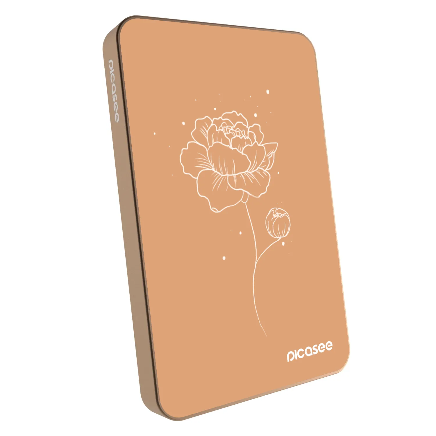 Picasee Powerbank cu MagSafe 5 000 mAh De aur - Peonies