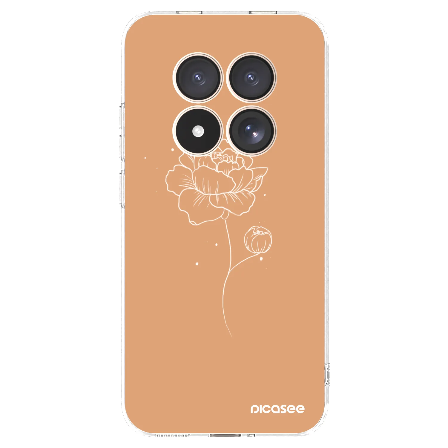 Picasee husă transparentă din silicon pentru Xiaomi Redmi Note 15 Pro 4G - Peonies