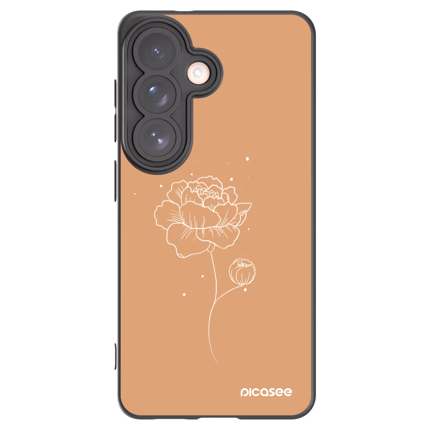 Picasee husă neagră din silicon pentru Samsung Galaxy S26 - Peonies