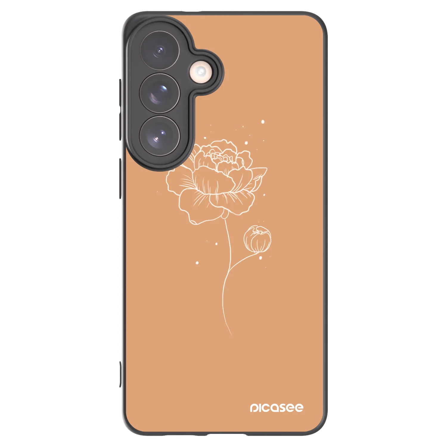 Picasee husă neagră din silicon pentru Samsung Galaxy S26+ - Peonies