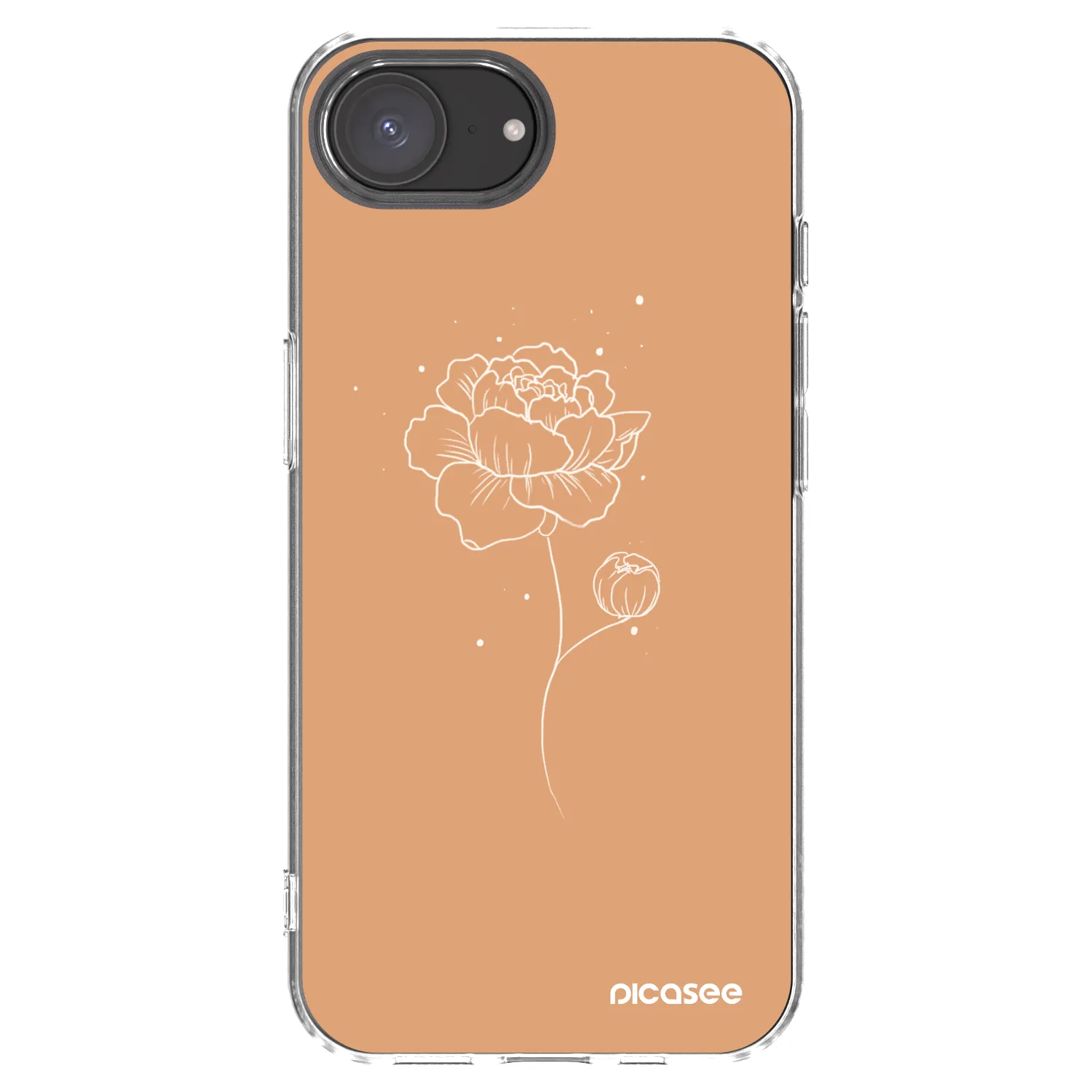 Picasee husă transparentă din silicon pentru Apple iPhone 17e - Peonies