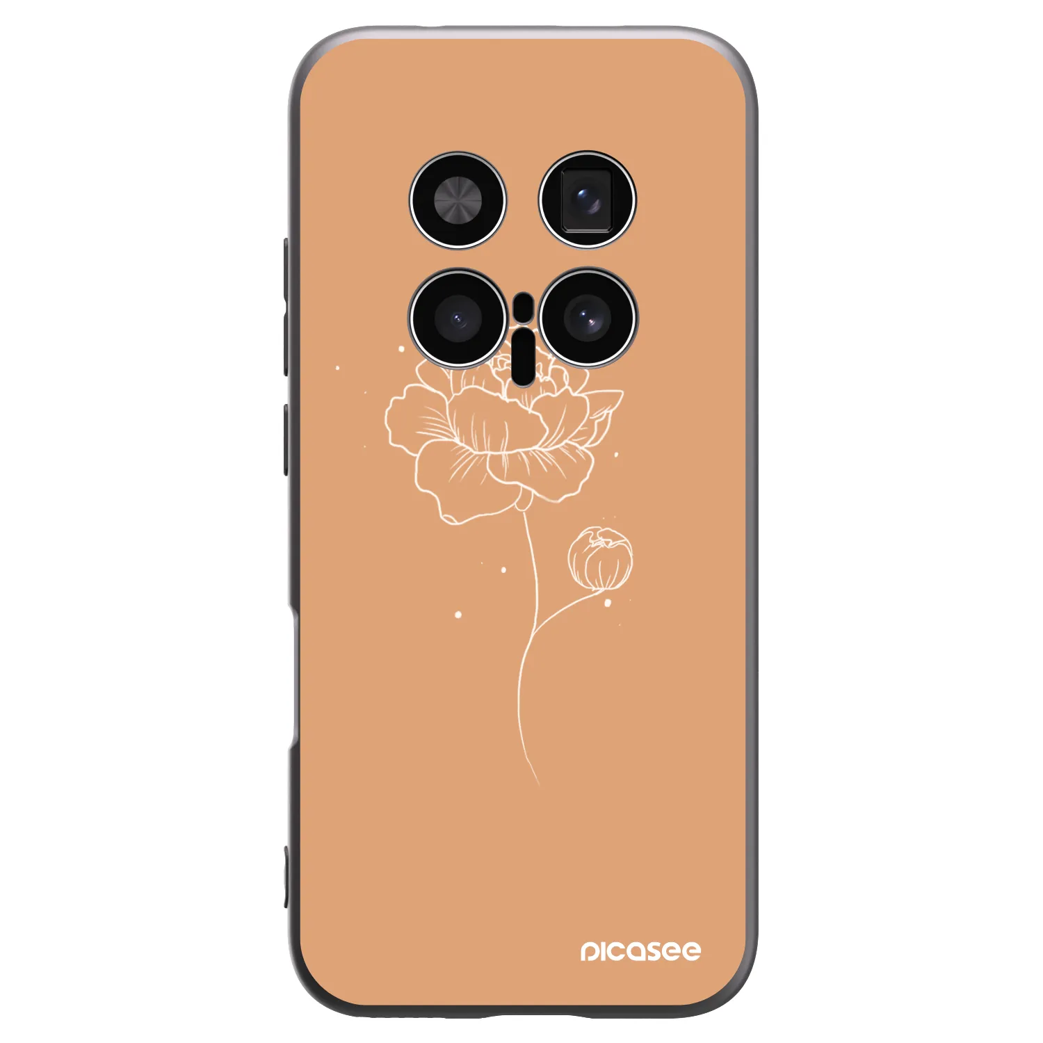 Picasee husă neagră din silicon pentru Honor Magic8 Pro 5G - Peonies