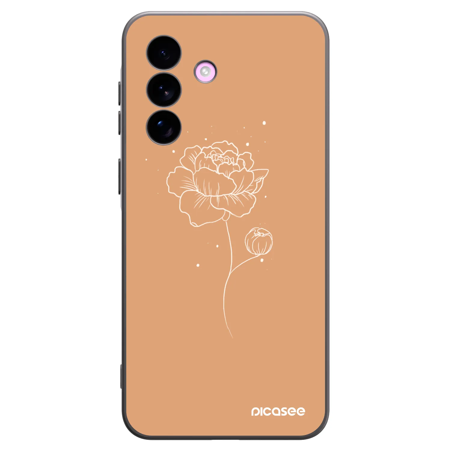 Picasee husă neagră din silicon pentru Samsung Galaxy A57 5G - Peonies