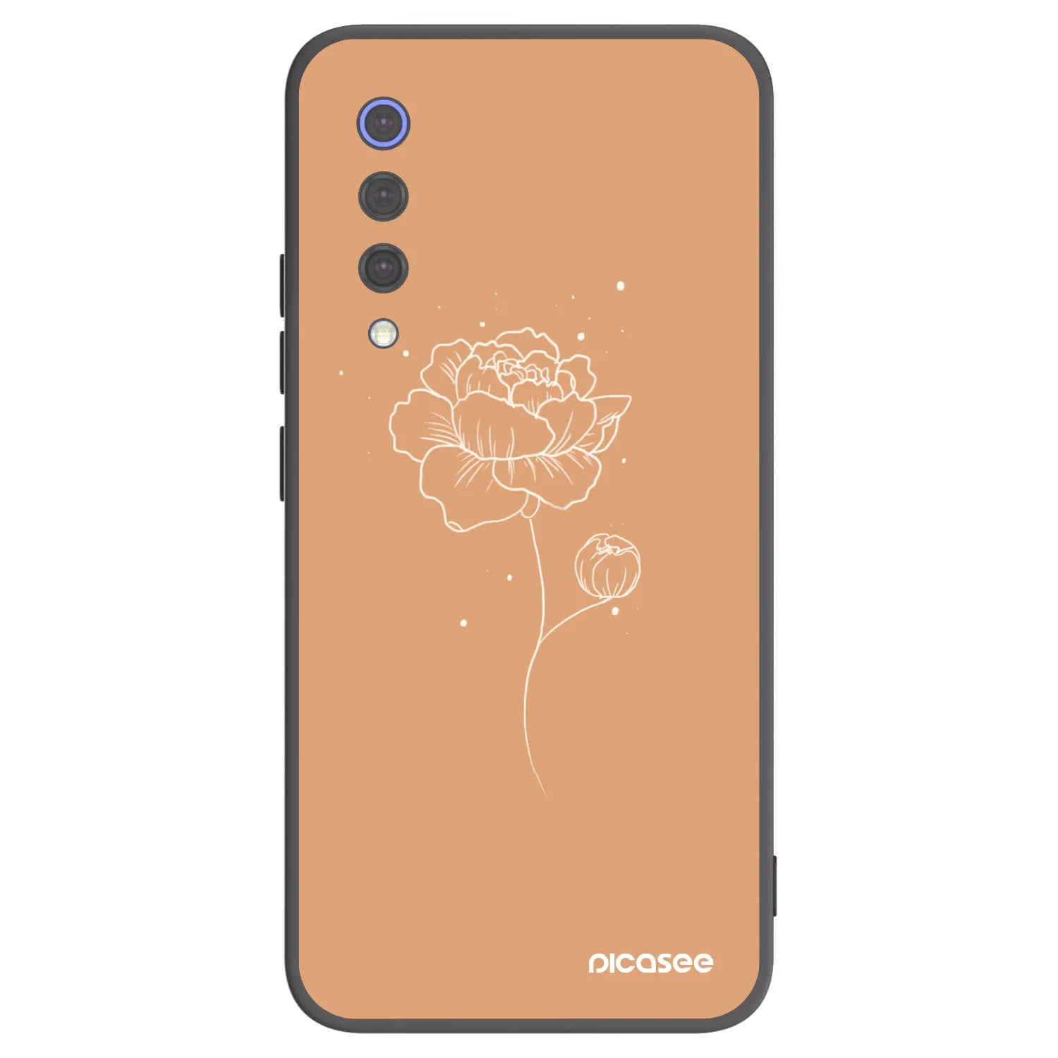 Picasee husă neagră din silicon pentru Xiaomi Mi 9 SE - Peonies