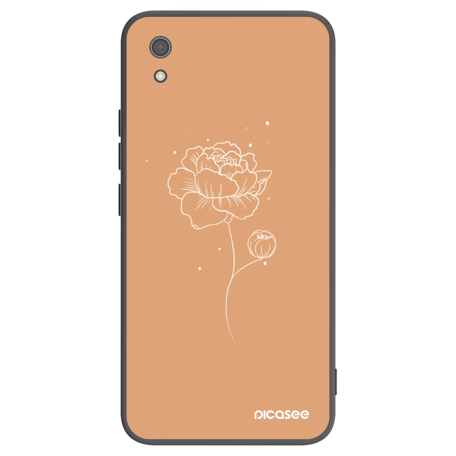 Picasee husă neagră din silicon pentru Xiaomi Redmi 7A - Peonies