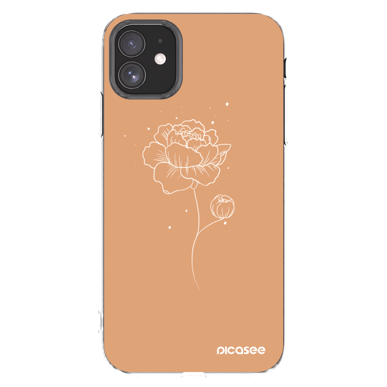 Picasee husă transparentă din silicon pentru Apple iPhone 11 - Peonies
