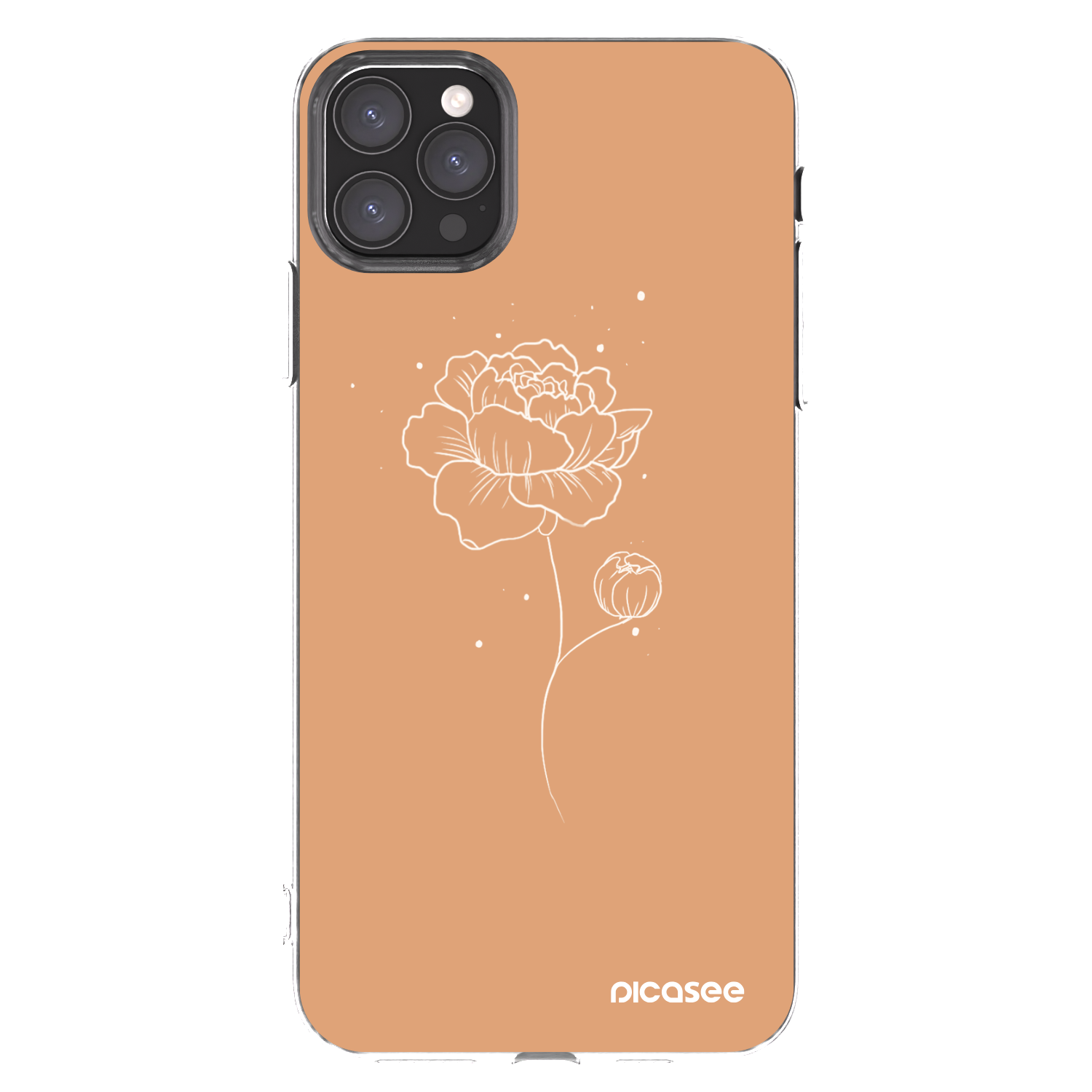 Picasee husă transparentă din silicon pentru Apple iPhone 11 Pro Max - Peonies