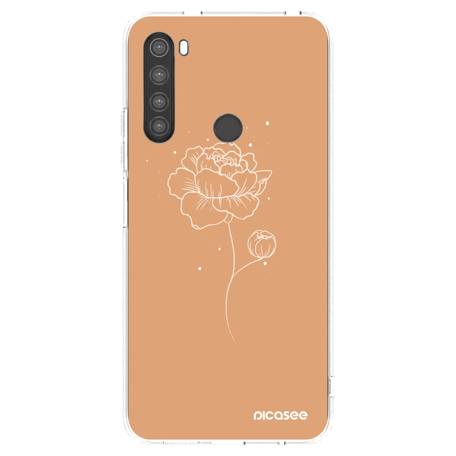 Picasee husă transparentă din silicon pentru Xiaomi Redmi Note 8 - Peonies