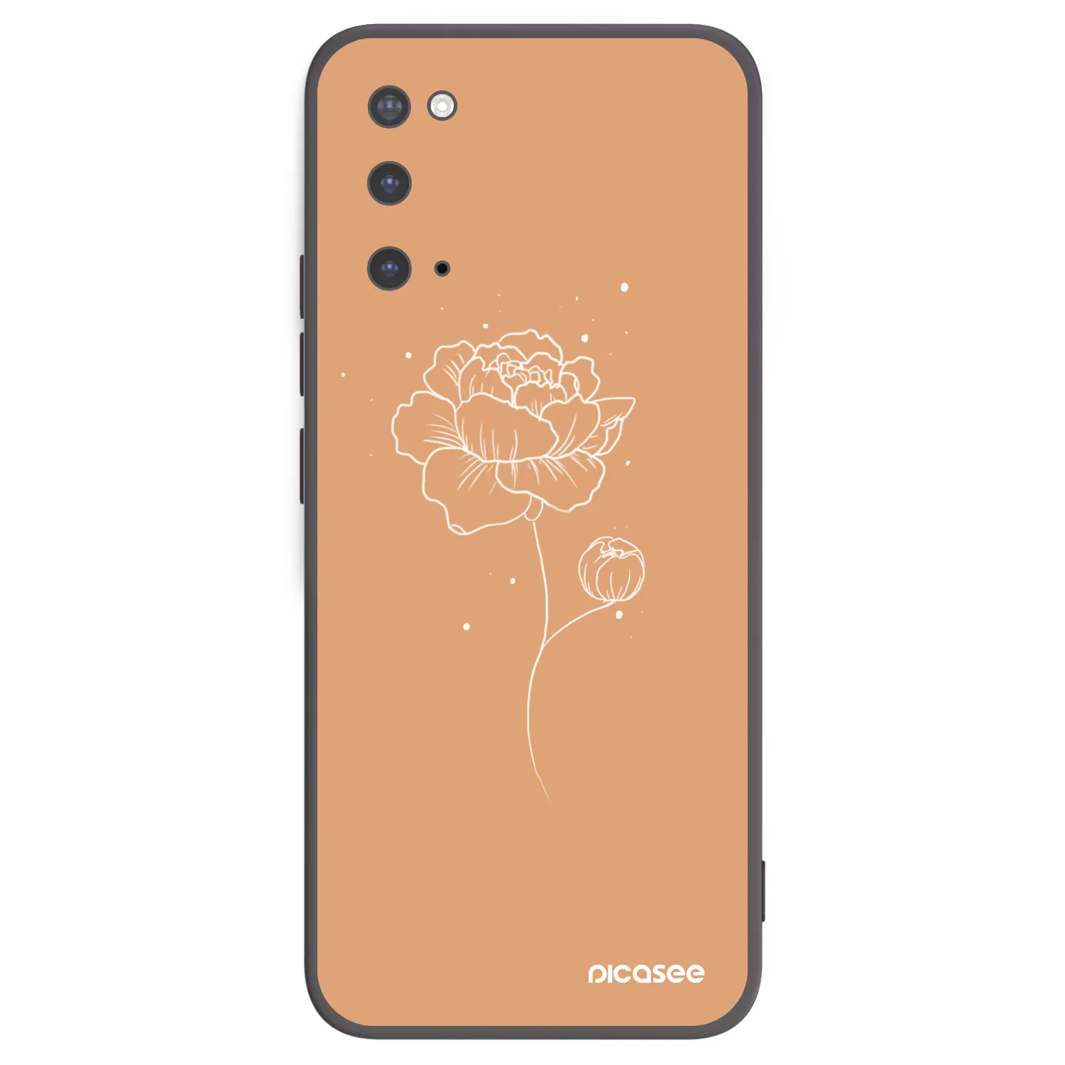 Picasee husă neagră din silicon pentru Samsung Galaxy S20 G980F - Peonies