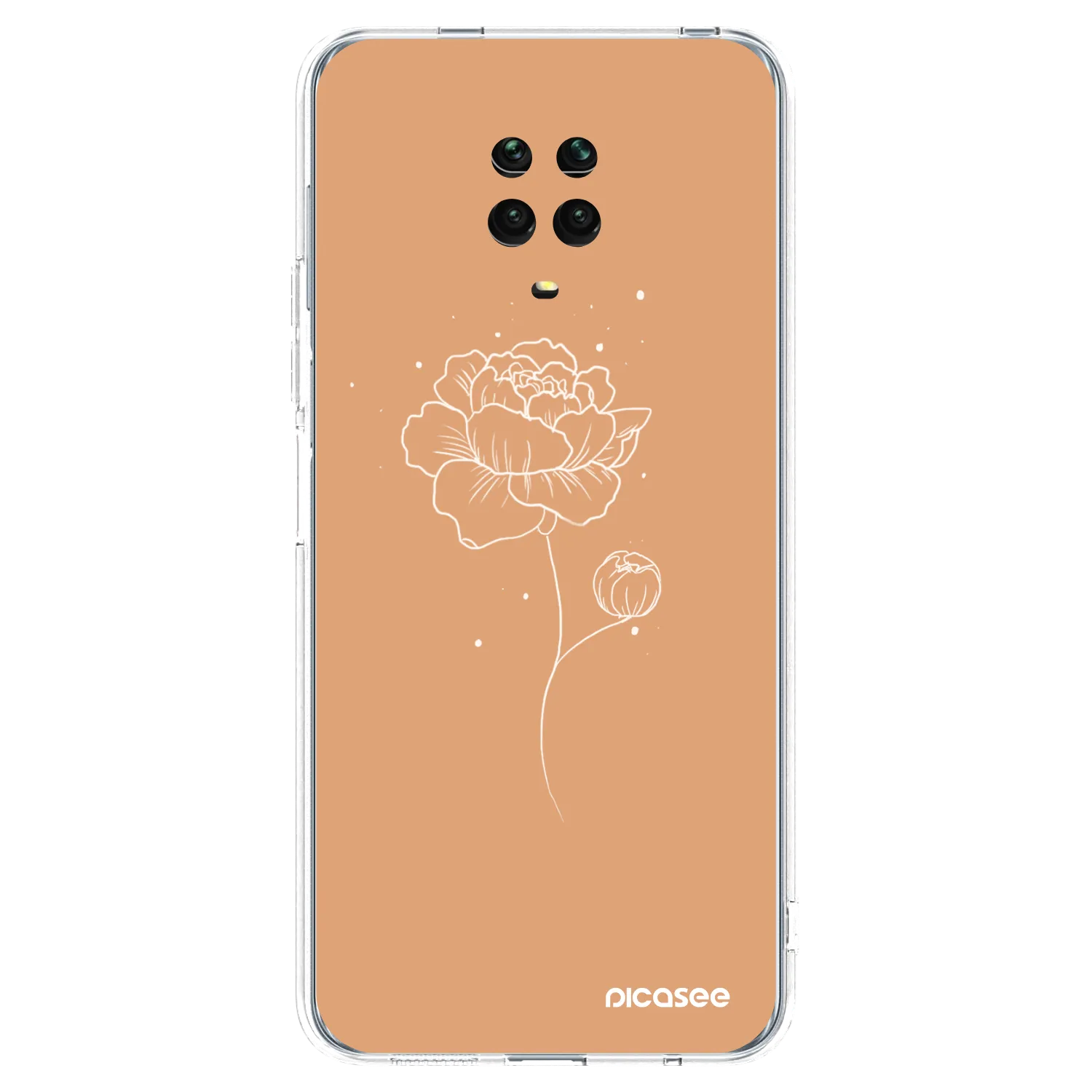 Picasee husă transparentă din silicon pentru Xiaomi Redmi Note 9S - Peonies