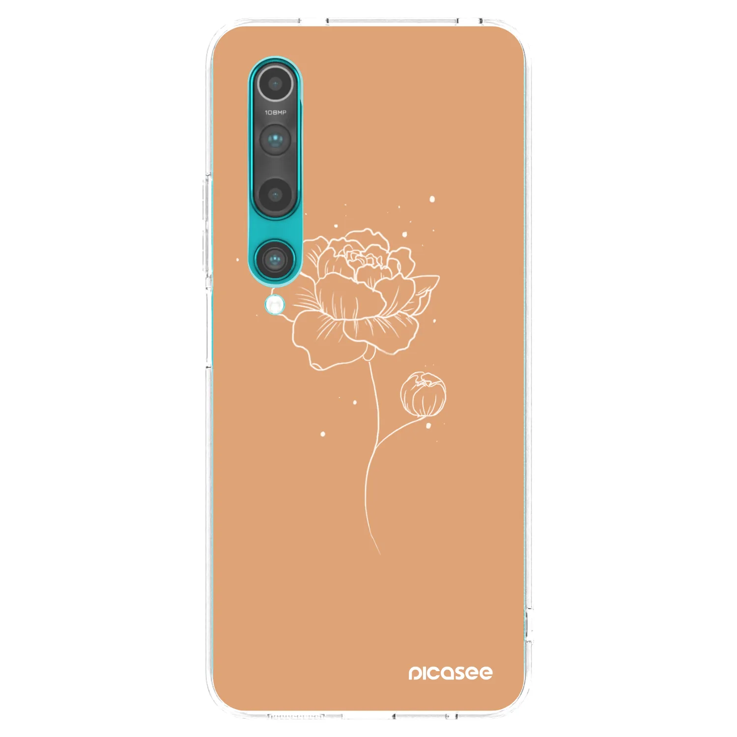 Picasee husă transparentă din silicon pentru Xiaomi Mi 10 - Peonies