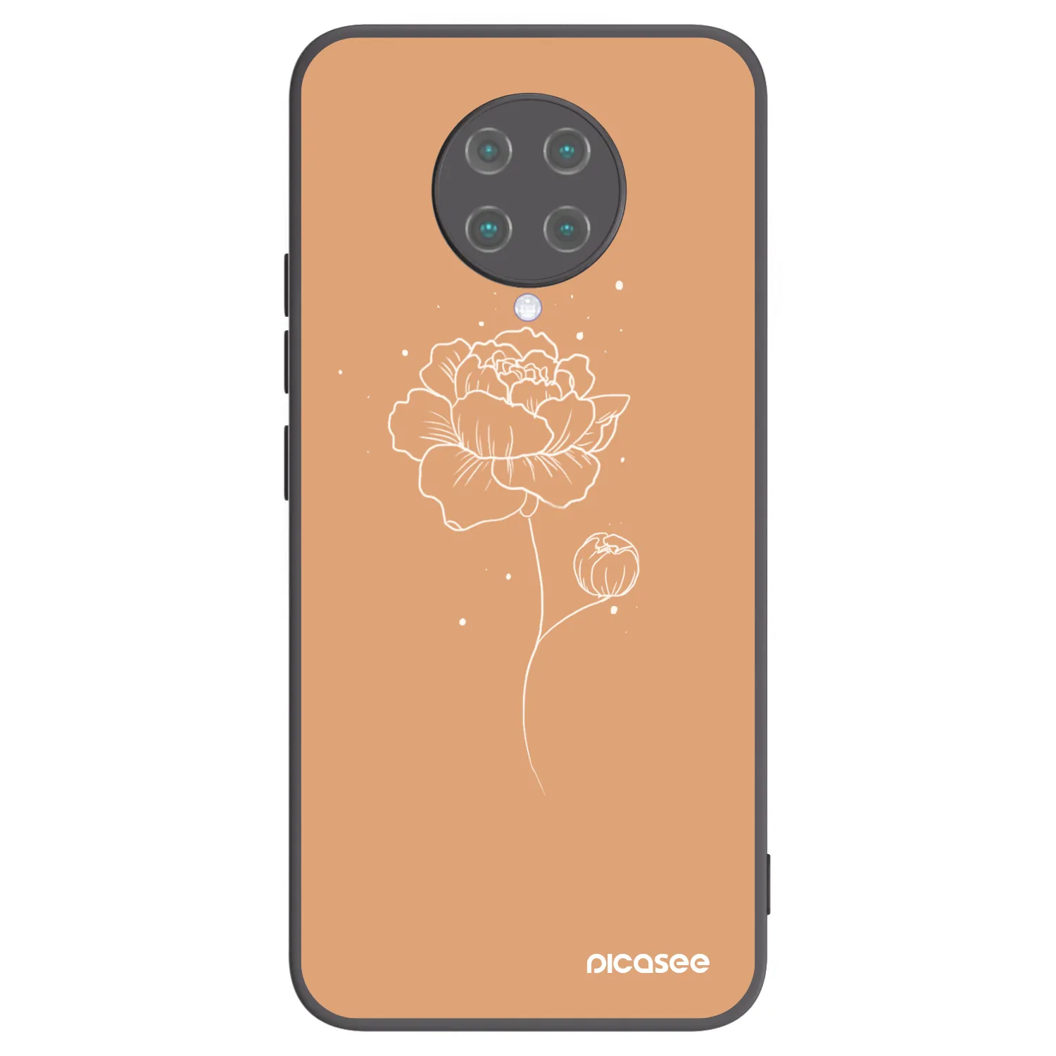 Picasee husă neagră din silicon pentru Xiaomi Poco F2 Pro - Peonies