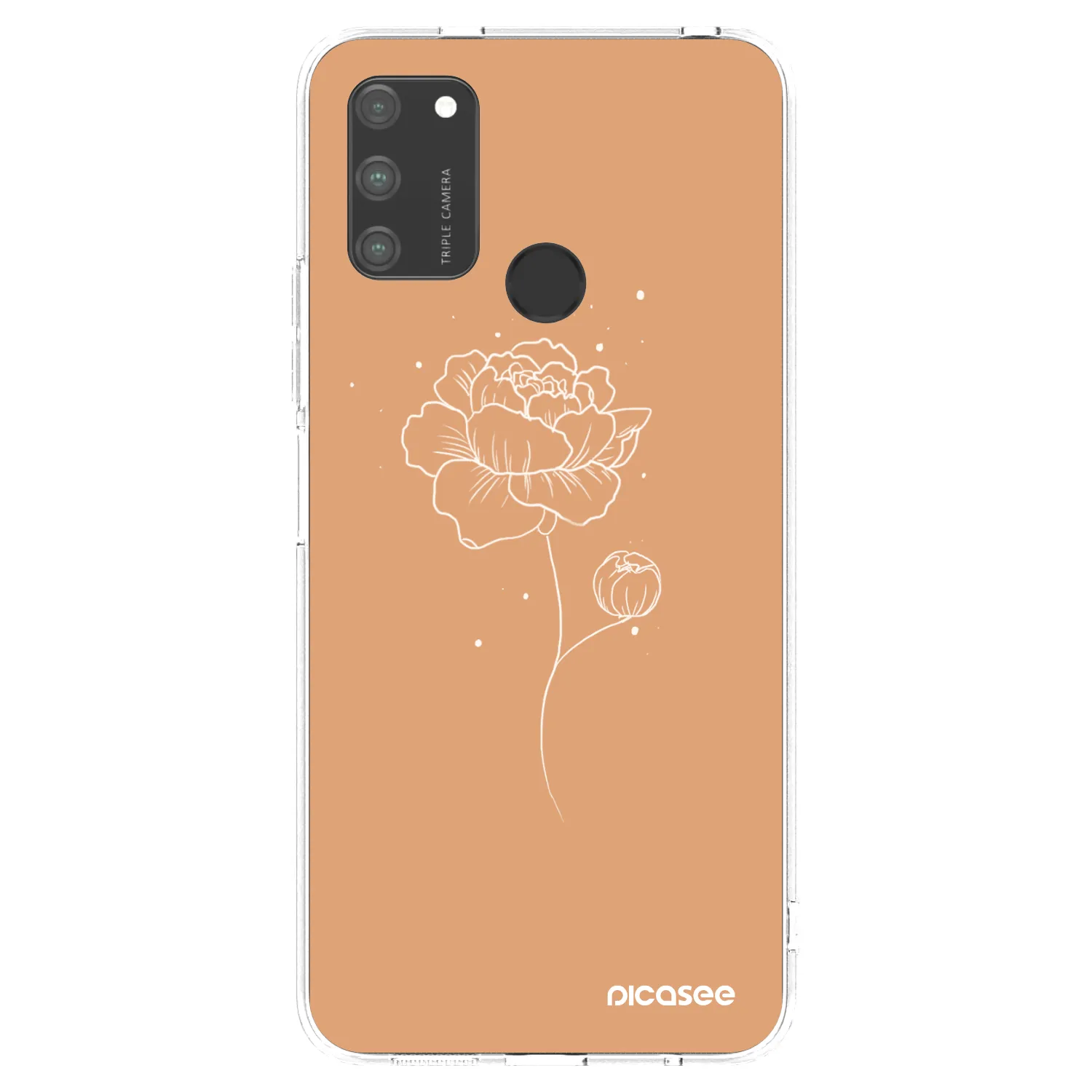 Picasee husă transparentă din silicon pentru Honor 9A - Peonies
