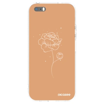 Picasee husă transparentă din silicon pentru Apple iPhone 5/5S/SE - Peonies