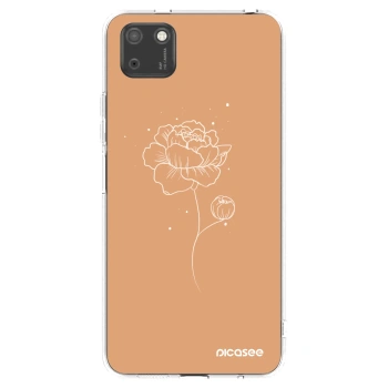Picasee husă transparentă din silicon pentru Huawei Y5P - Peonies