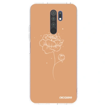 Picasee husă transparentă din silicon pentru Xiaomi Redmi 9 - Peonies