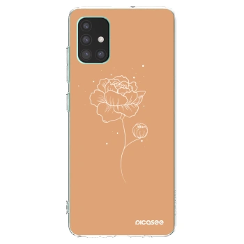 Picasee husă transparentă din silicon pentru Samsung Galaxy M51 M515F - Peonies