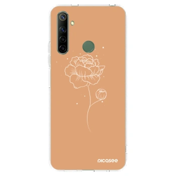 Picasee husă transparentă din silicon pentru Realme 6i - Peonies