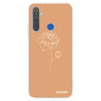 Picasee husă transparentă din silicon pentru Realme 5 - Peonies