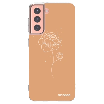 Picasee husă transparentă din silicon pentru Samsung Galaxy S21 5G G991B - Peonies