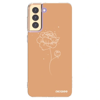 Picasee husă transparentă din silicon pentru Samsung Galaxy S21+ 5G G996F - Peonies