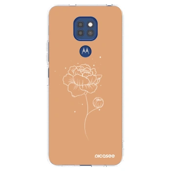 Picasee husă transparentă din silicon pentru Motorola Moto G9 Play - Peonies