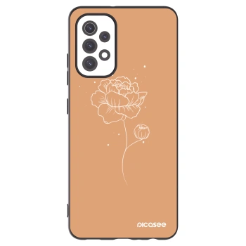 Picasee husă neagră din silicon pentru Samsung Galaxy A32 5G A326B - Peonies