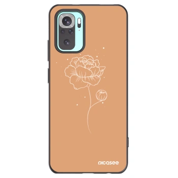 Picasee husă neagră din silicon pentru Xiaomi Redmi Note 10 Pro - Peonies