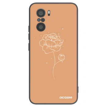 Picasee husă neagră din silicon pentru Xiaomi Poco F3 - Peonies
