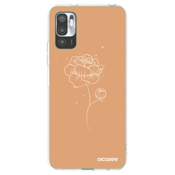 Picasee husă transparentă din silicon pentru Xiaomi Redmi Note 10 5G - Peonies